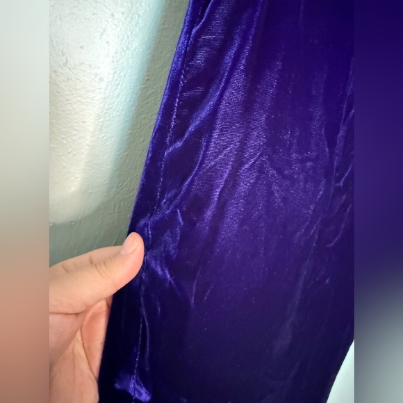 Eugene Alexander deep purple velvet strapless jeweled gown - Picture 8 of 11